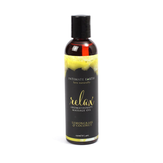 Relax Massage Oil Lemongrass and Coconut 120 ml | Intimate Earth