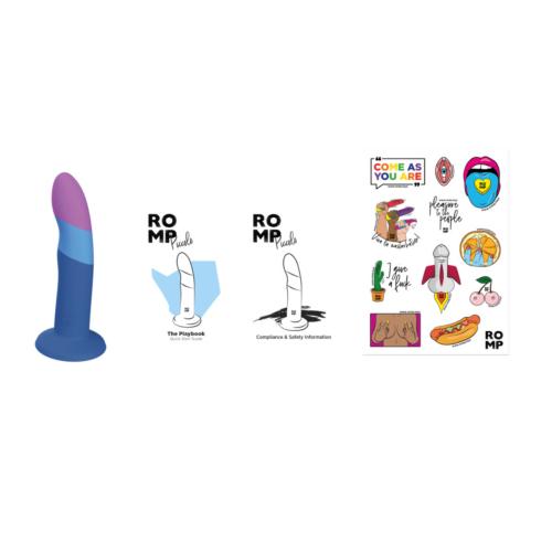 Piccolo Dildo - Compact Design | ROMP — Blue
