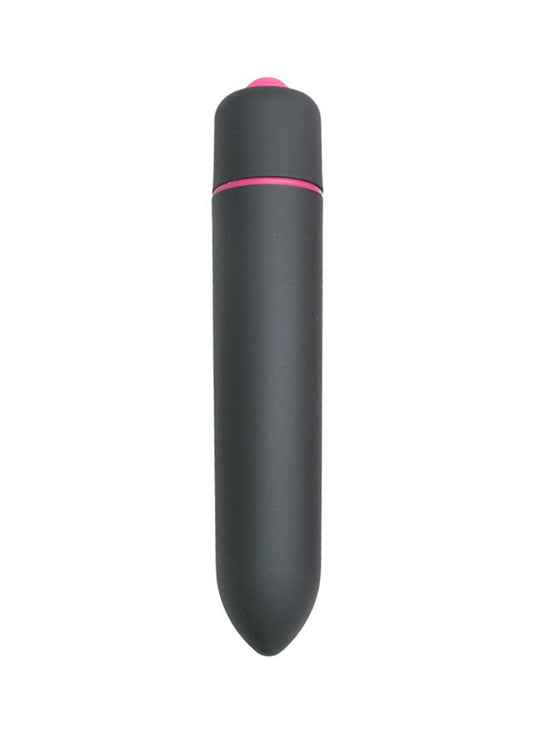 EasyToys black 10-speed bullet vibrator with pink accent