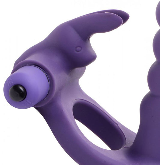 Frisky - Double Delight Dual Penetration Vibrating Rabbit Cock Ring