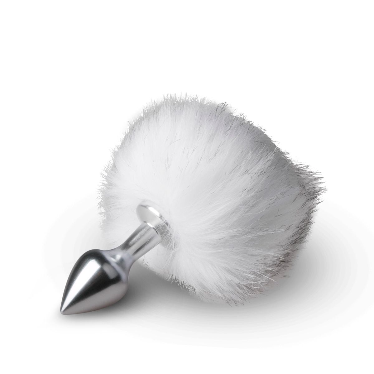 Easytoys Fetish - Bunny Tail Plug No. 1 - Silver/White