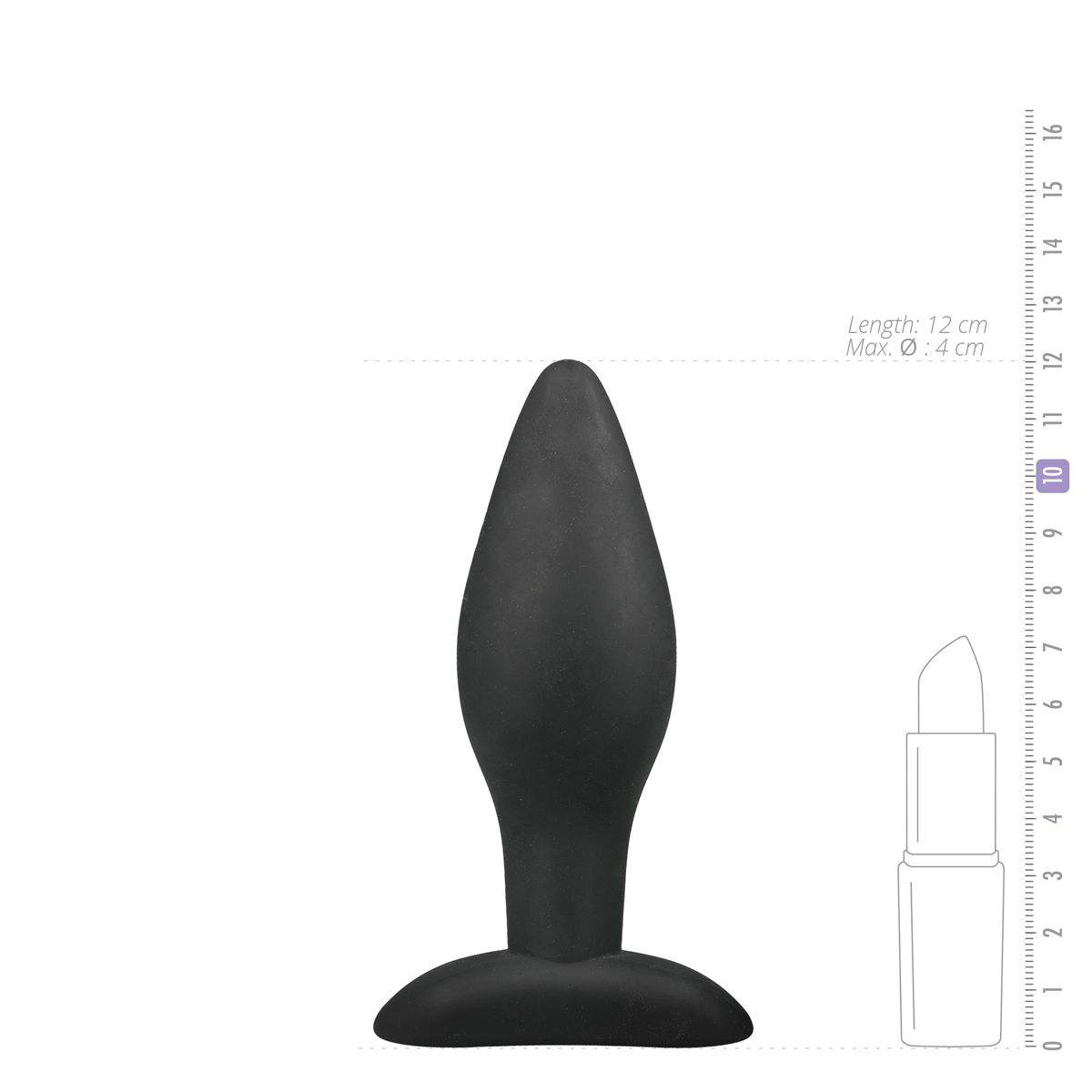 Medium Black Silicone Buttplug