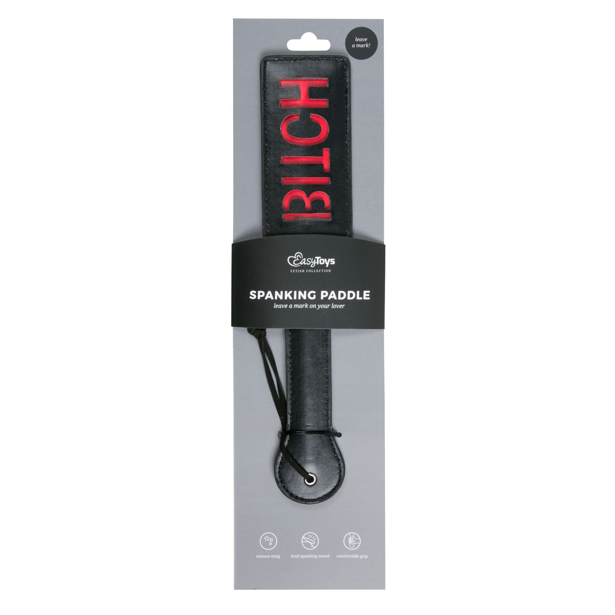 Easytoys Fetish - Black Leather Paddle - Bitch