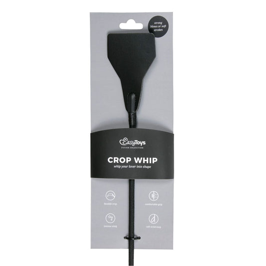 EasyToys - Fetish Long Leather Whip - Black