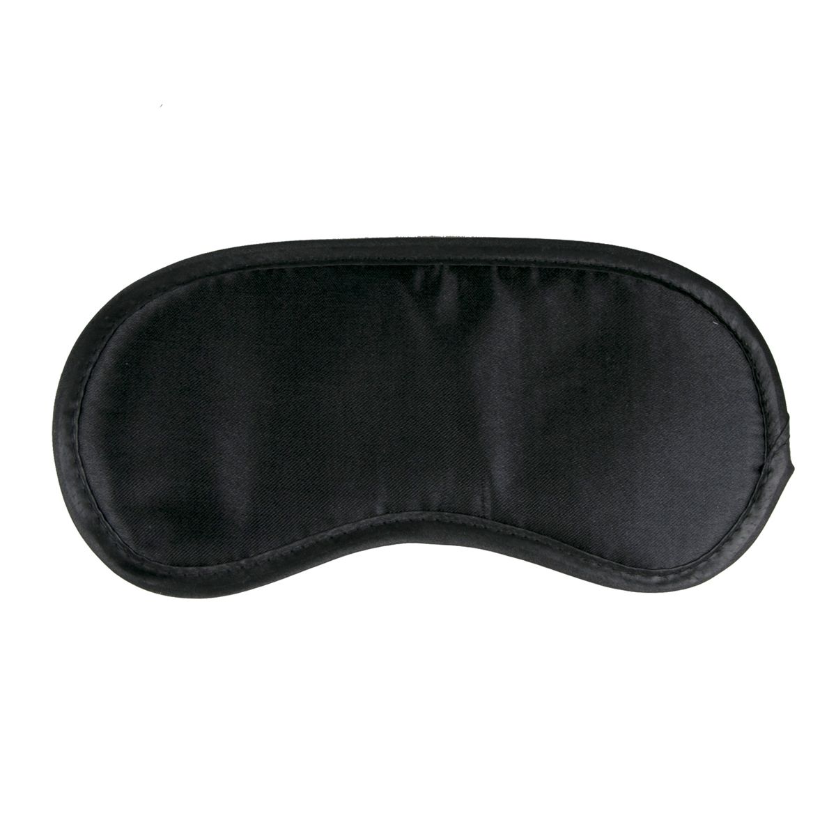 Black satin eye mask with soft padded shape