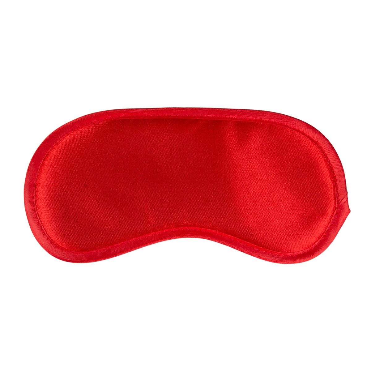 Red satin eye mask with soft padded shape