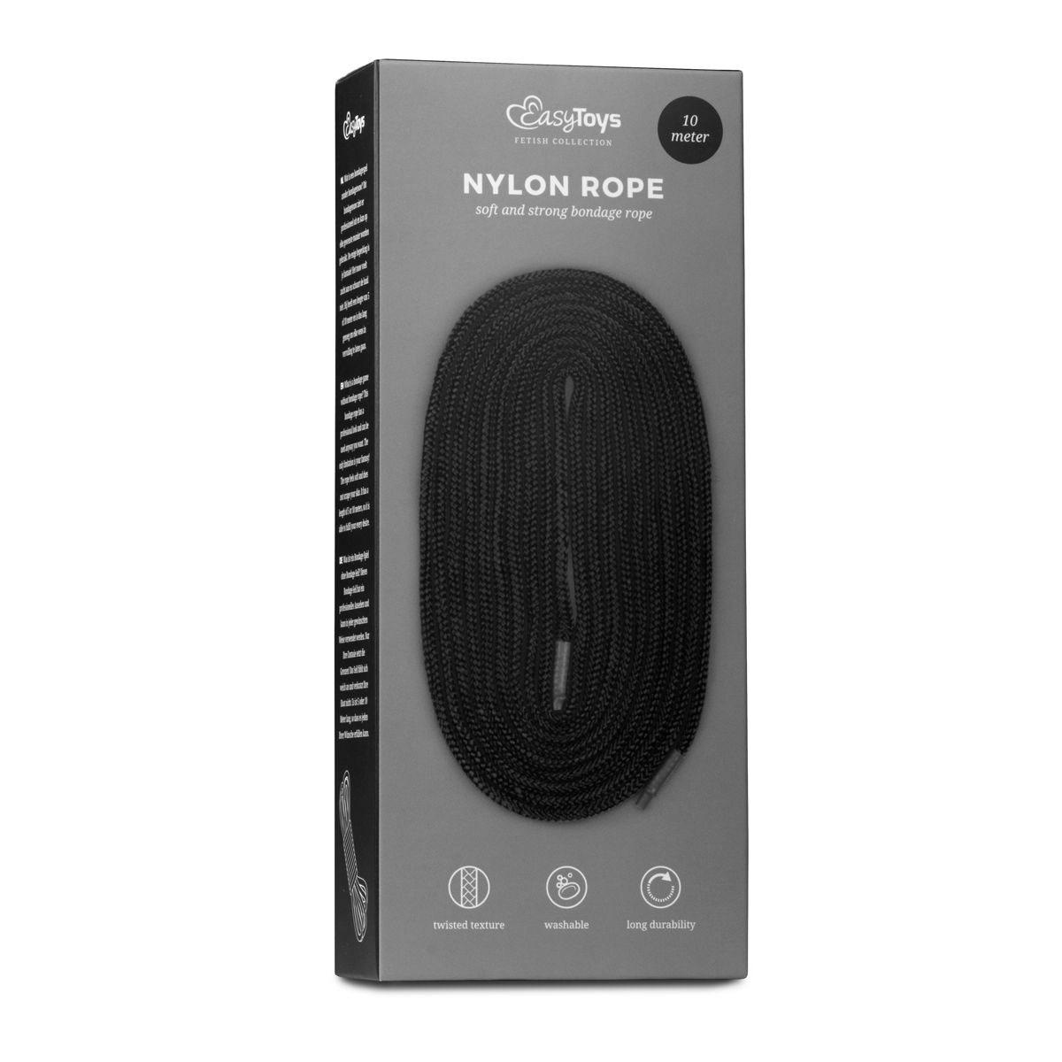 Easytoys Fetish - Black Bondage Rope - 10m