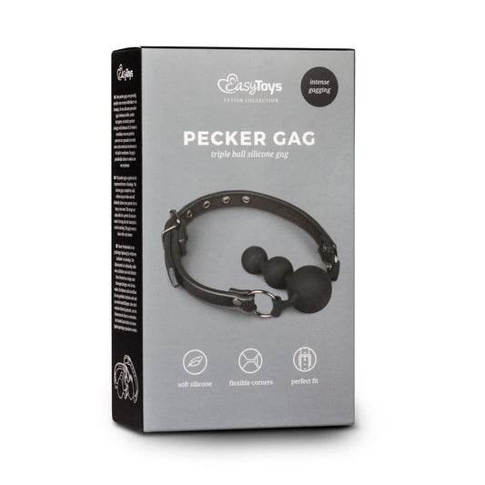 Easytoys Fetish - Ball Gag With Silicone Beads - Black