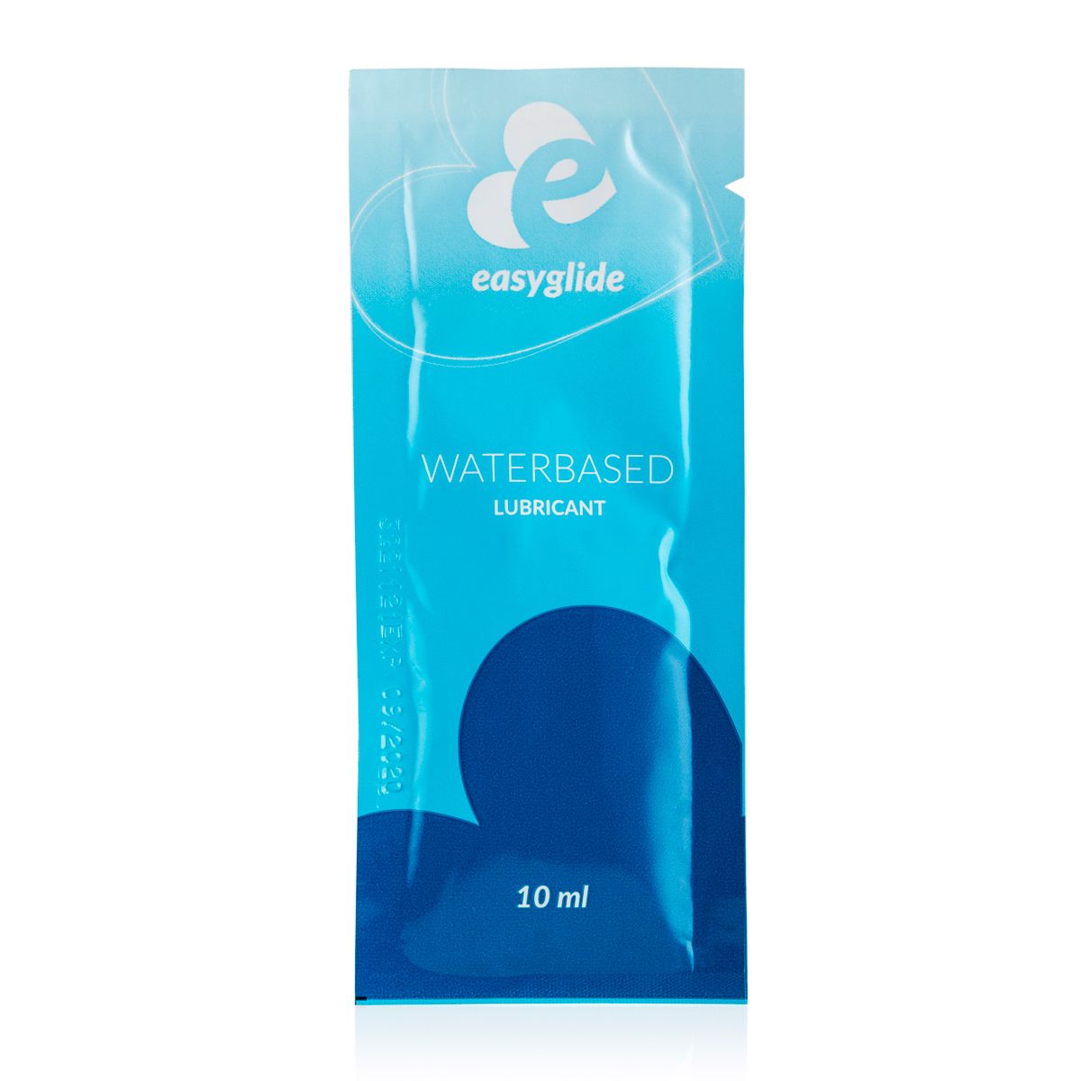 EasyGlide water-based lubricant in blue 10 ml pouch