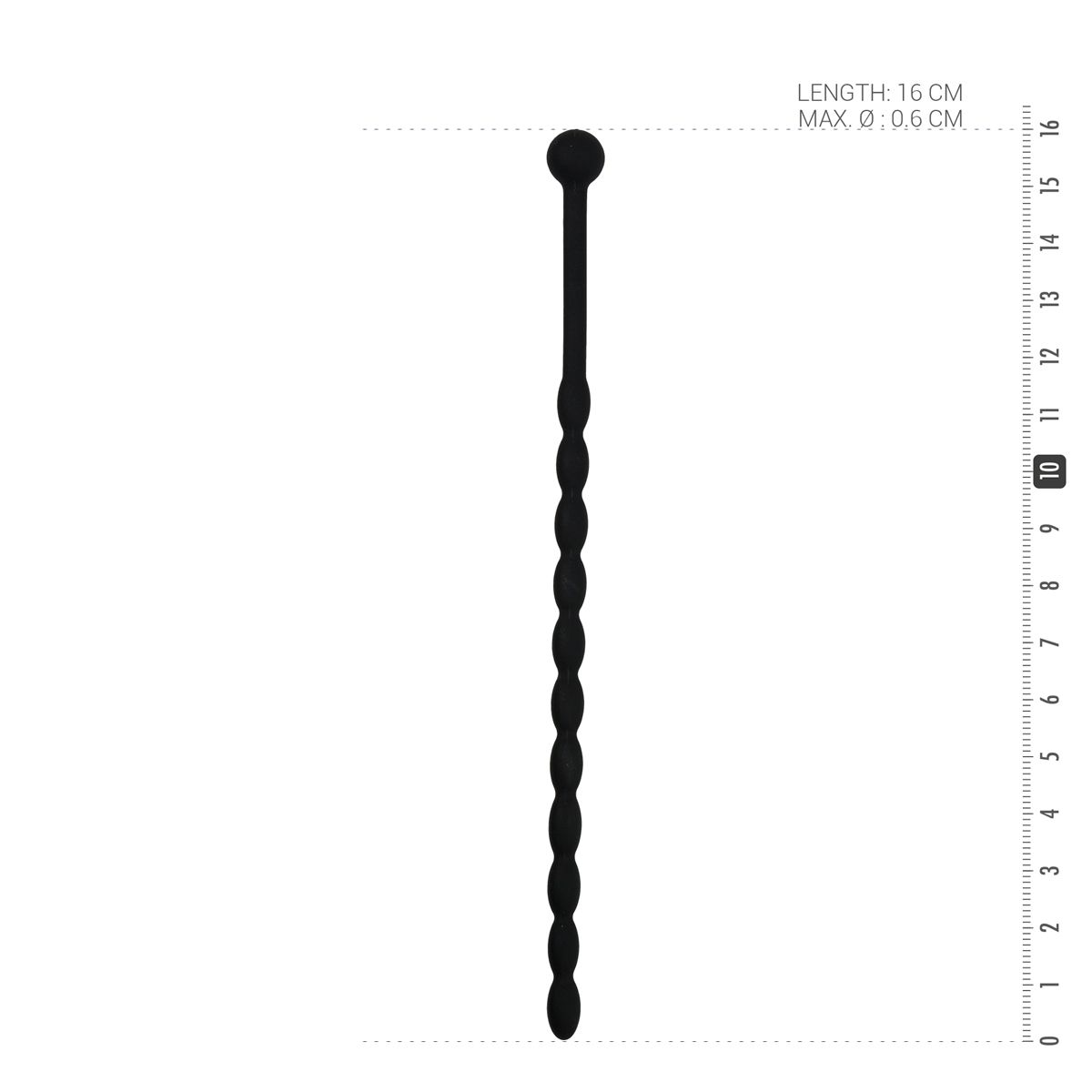 Geribbelde Siliconen Dilator Zwart | Sinner Gear