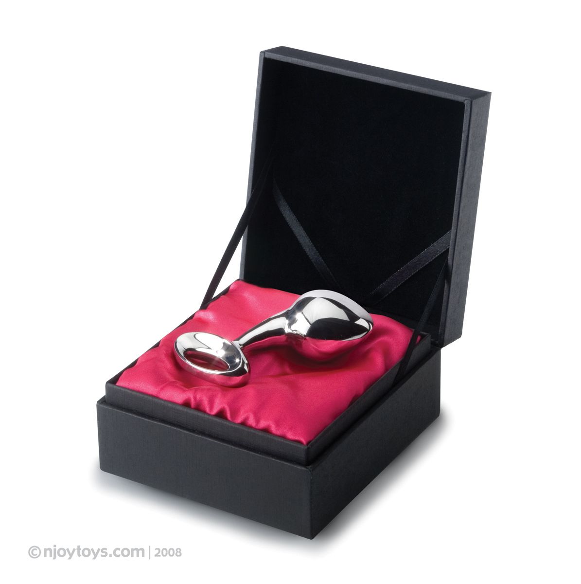 Njoy Pure Plug Large in presentation box with red lining
