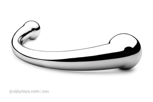 Njoy Pure Wand polished stainless steel curved pleasure wand