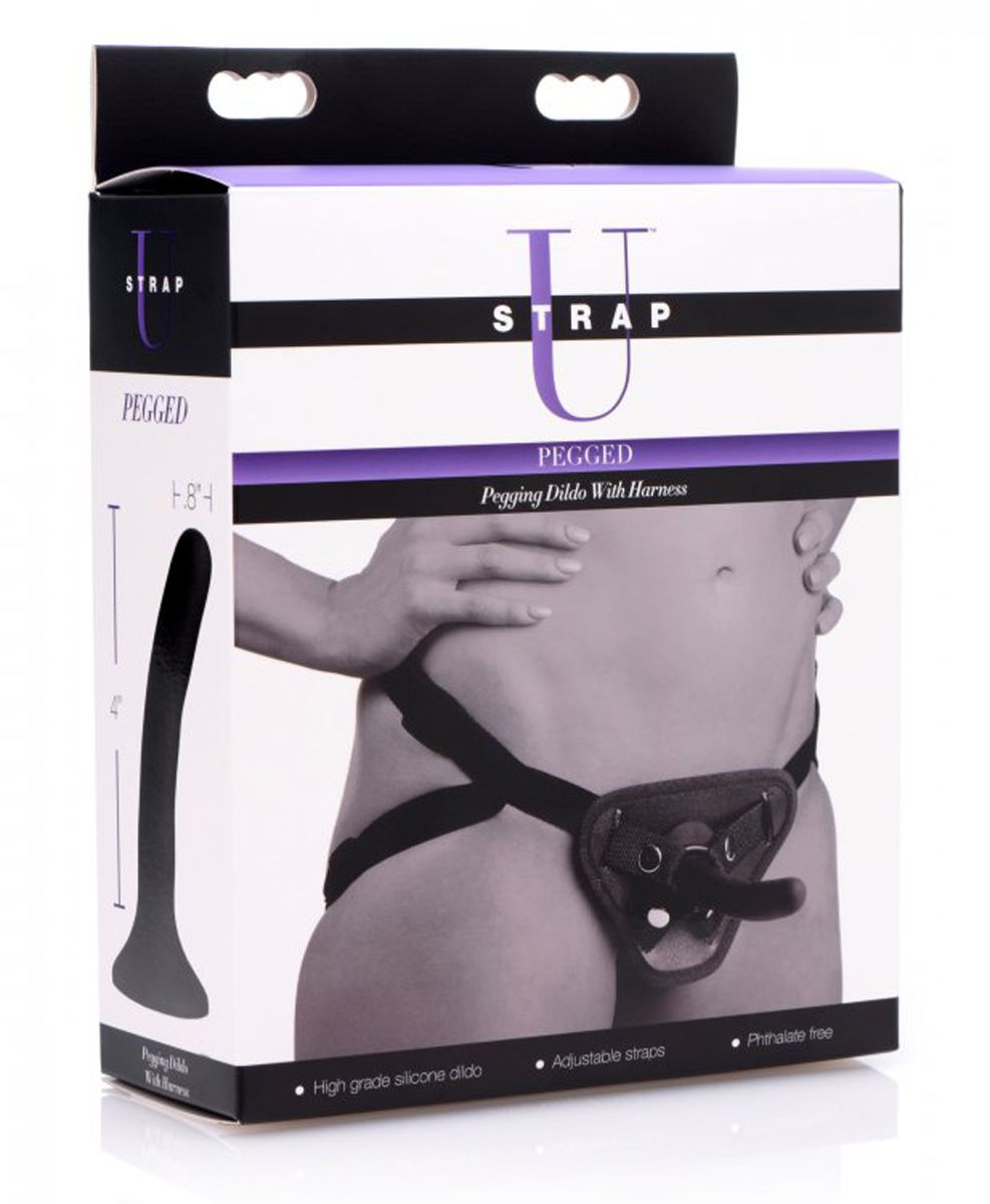 Master Series - Pegged Pegging Dildo with Harness