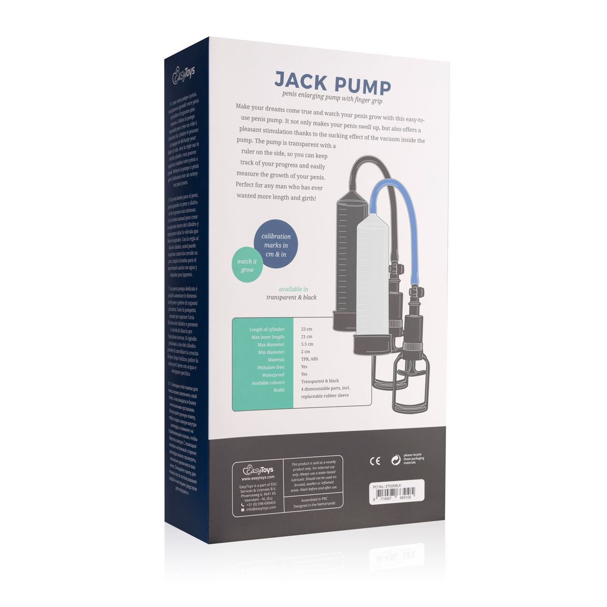 Finger Grip Penis Pump Black
