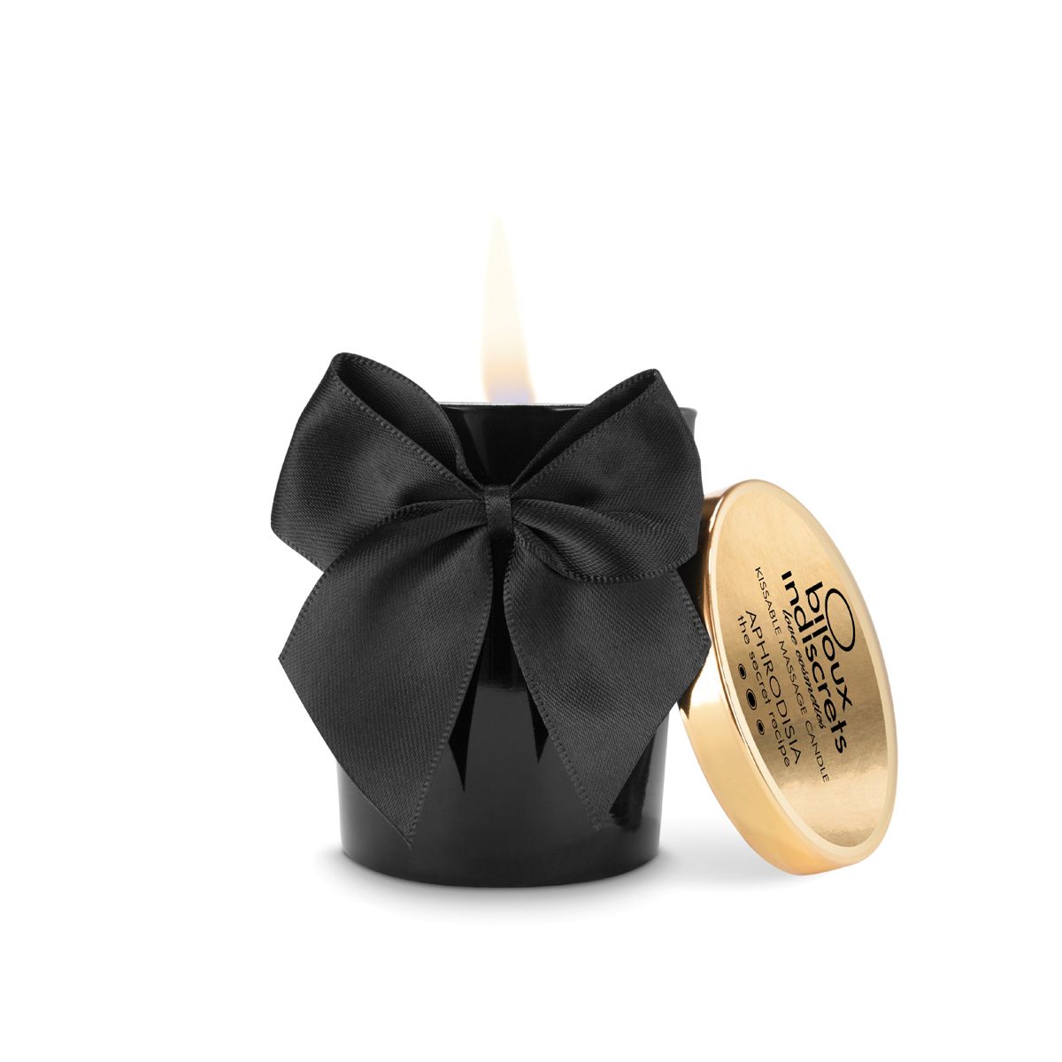 Bijoux Cosmétiques Melt My Heart massage candle with black bow wrap