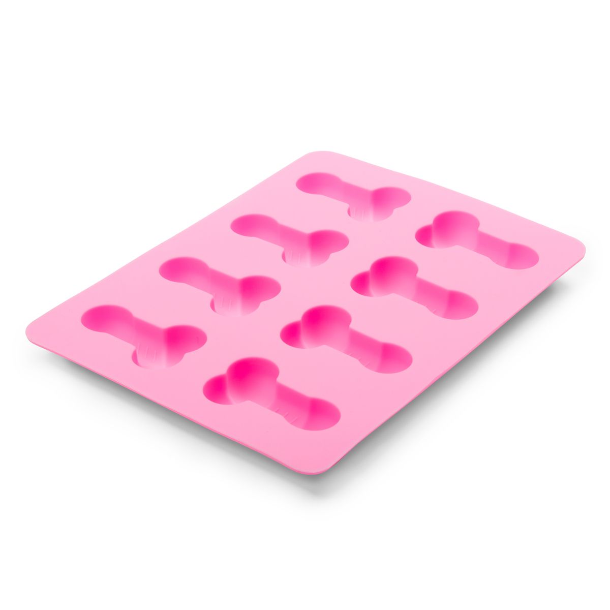 Pink silicone penis baking mould and ice cube tray