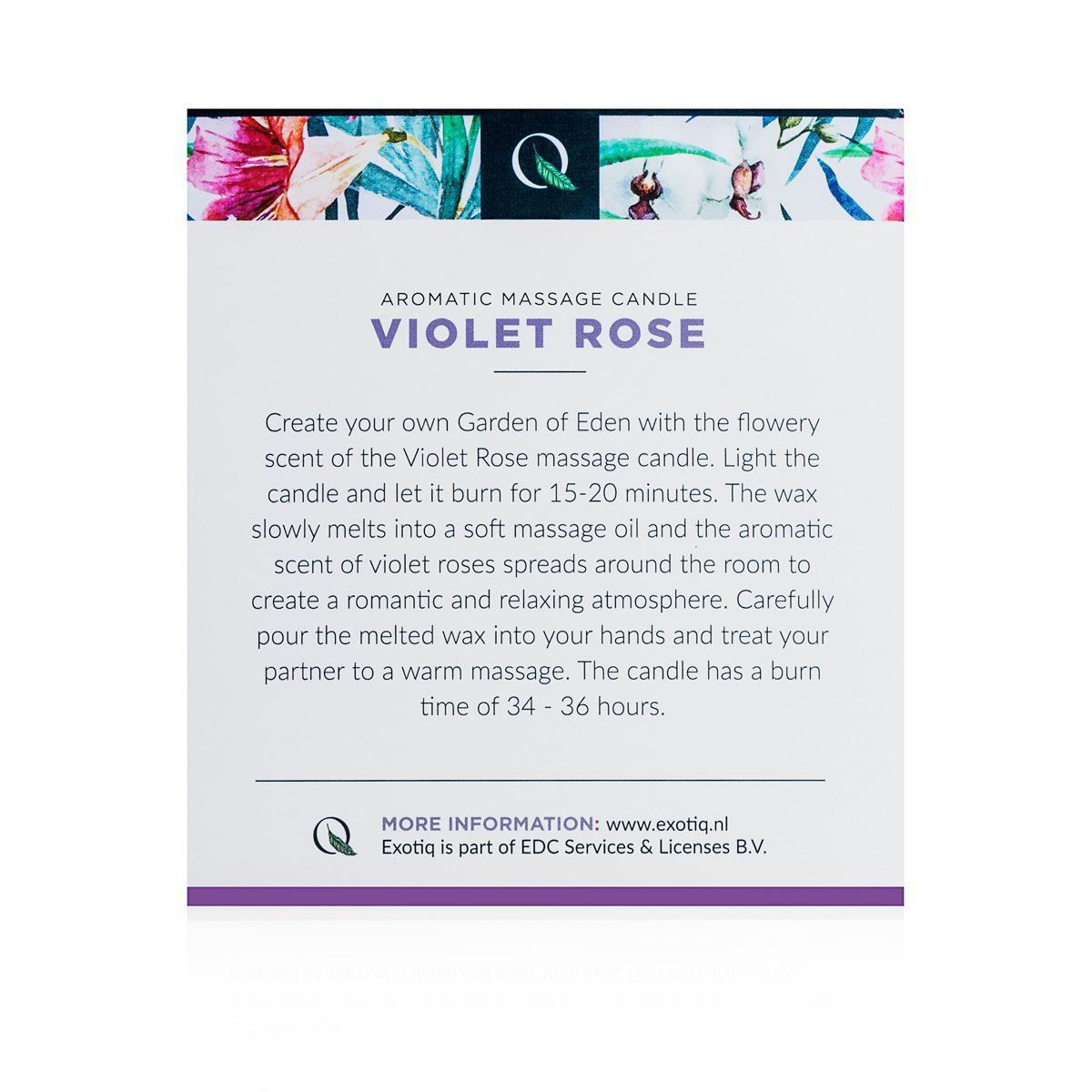 Massage Candle Violet Rose 200g | Exotiq