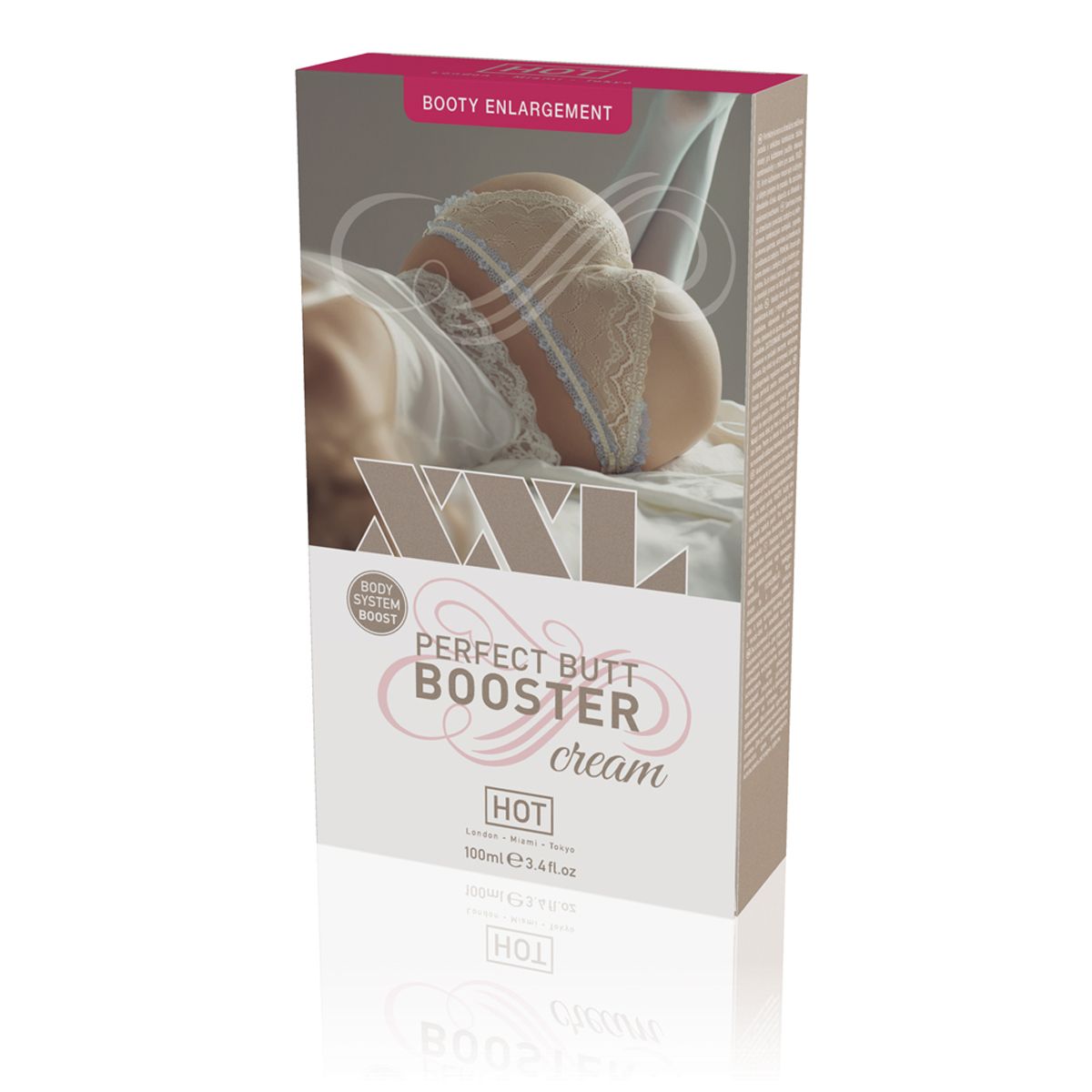 HOT XXL Butt Booster Cream box with peach-style product image