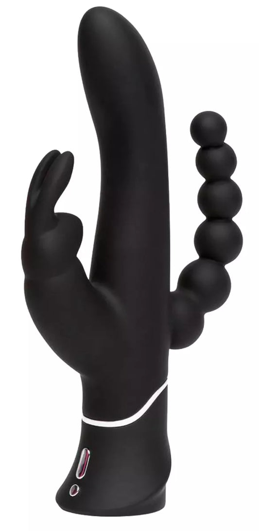 Happy Rabbit Triple Curve Rabbit Vibrator Black lingerie