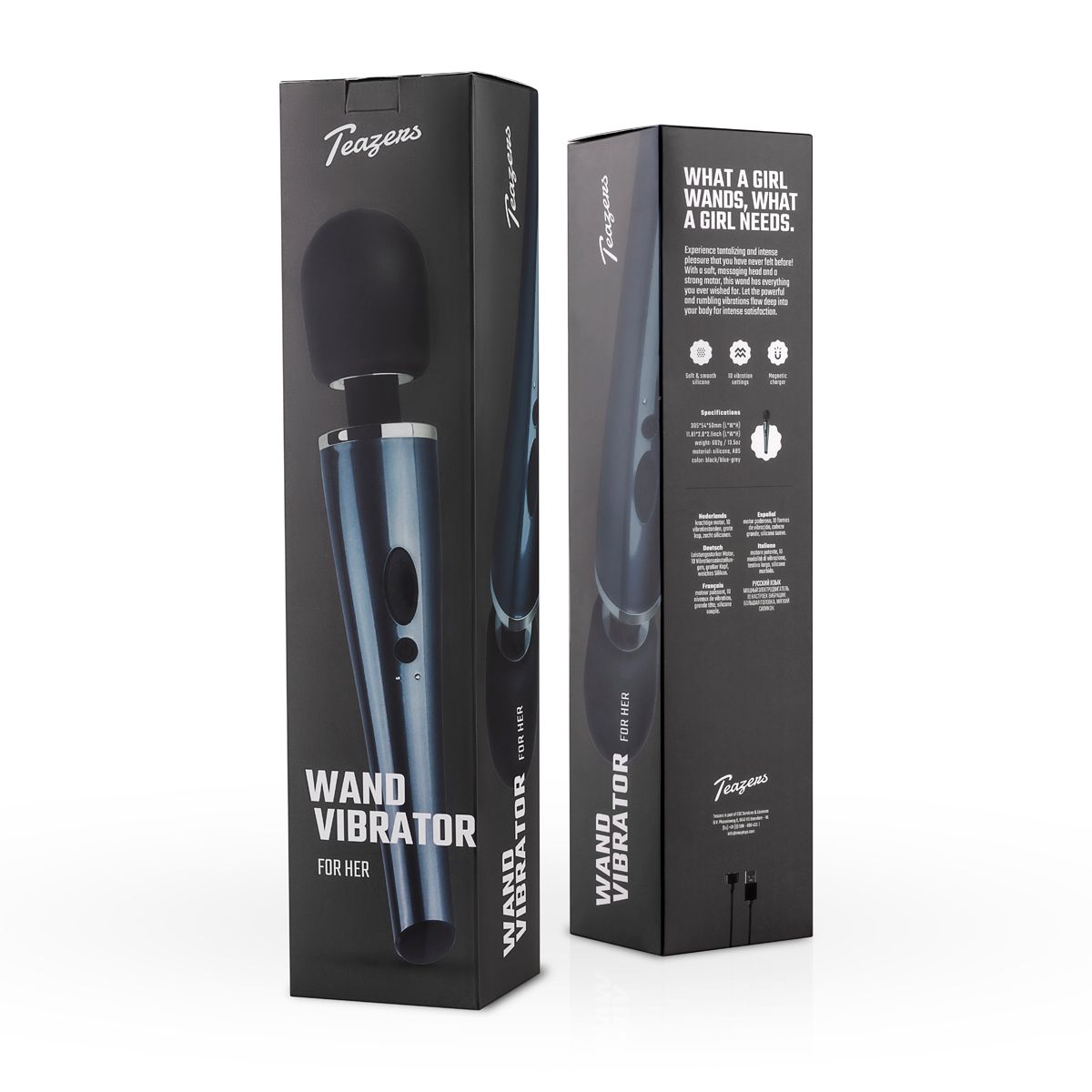 Teazers – Black Lightning Wand Vibrator – Black