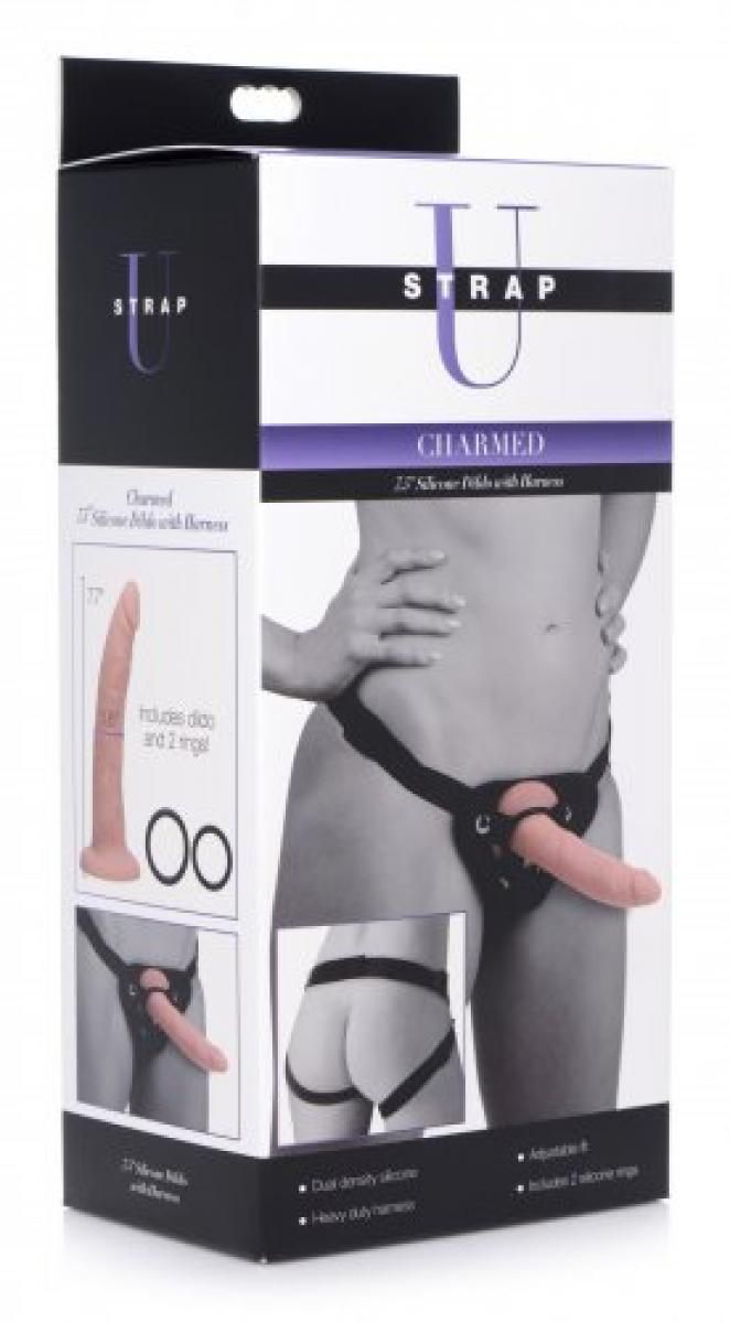 Realistic Dildo With Harness . 7.7 Inch (19.5 cm) | Strap U