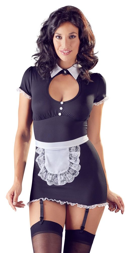 Sexy Maid Costume With Garters by Cottelli Collection