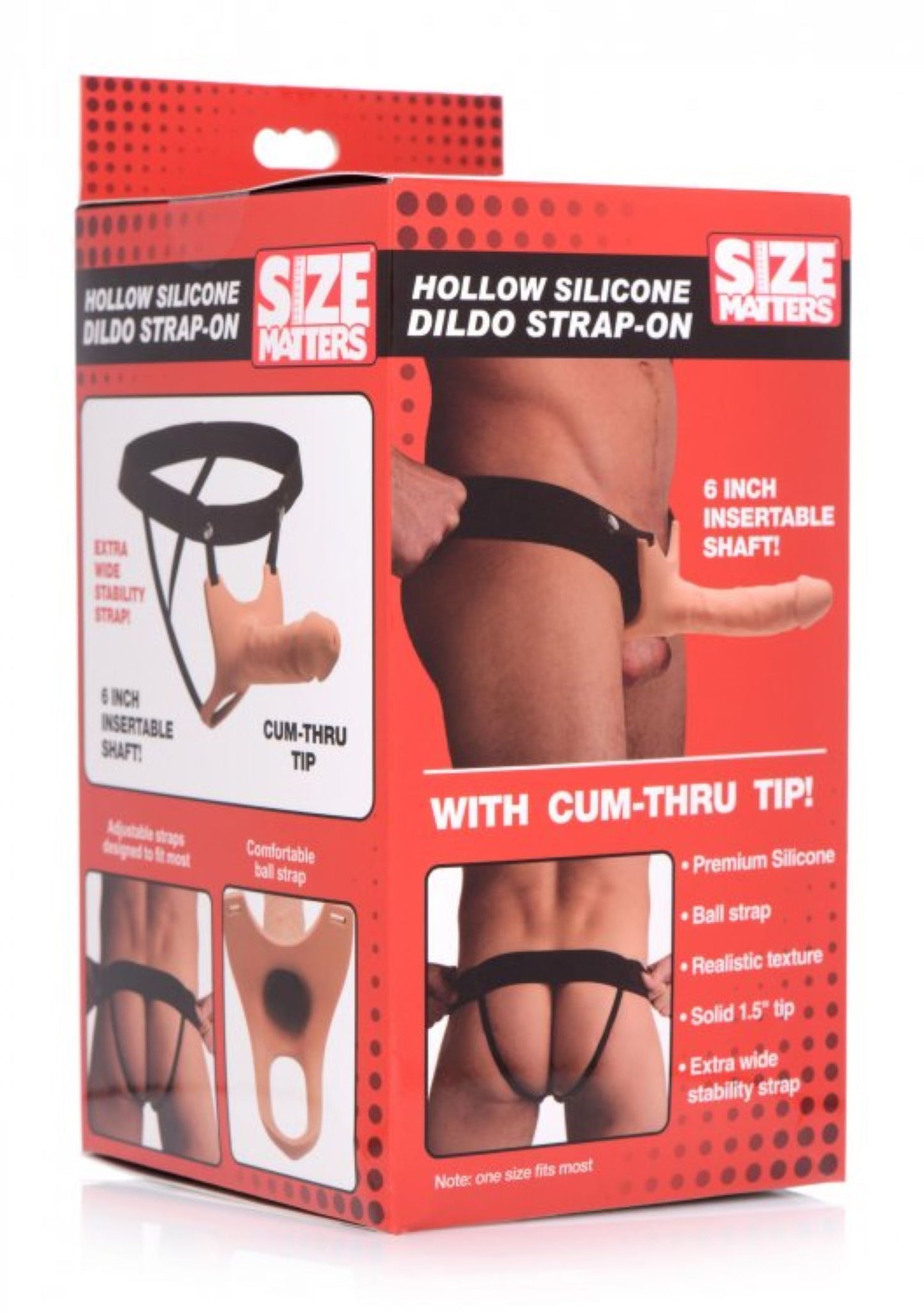 Hollow Strap-On Silicone Dildo With Harness | Size Matters