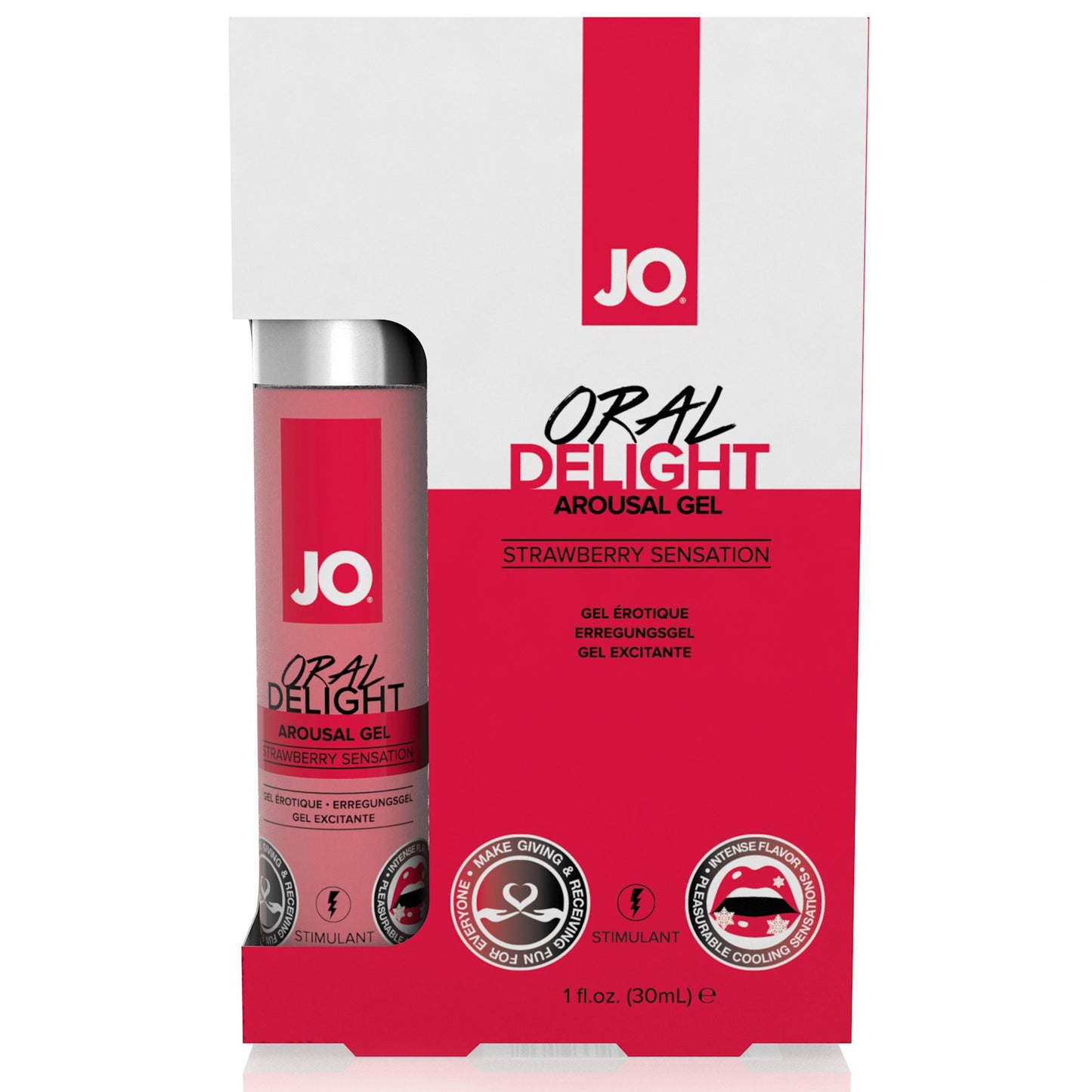 System JO - Oral Delight Stimulating Clitoris Gel Strawberry - 30 ml