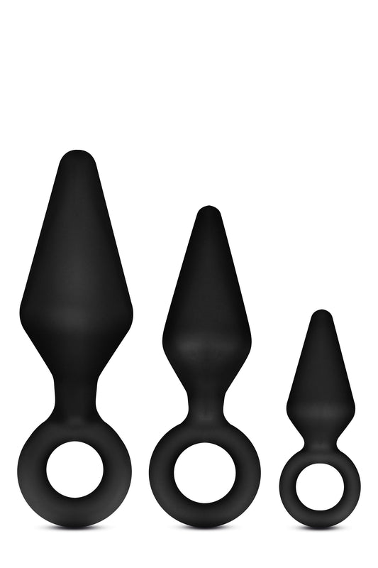 Anal Adventures Platinum Silicone Anal Plug Set silicone butt plug