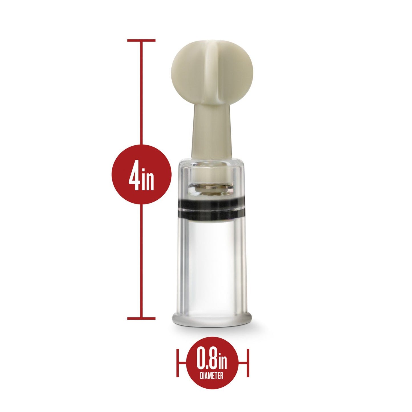 Temptasia - Clit And Nipple Twist Suckers - Set of 3 - Clear