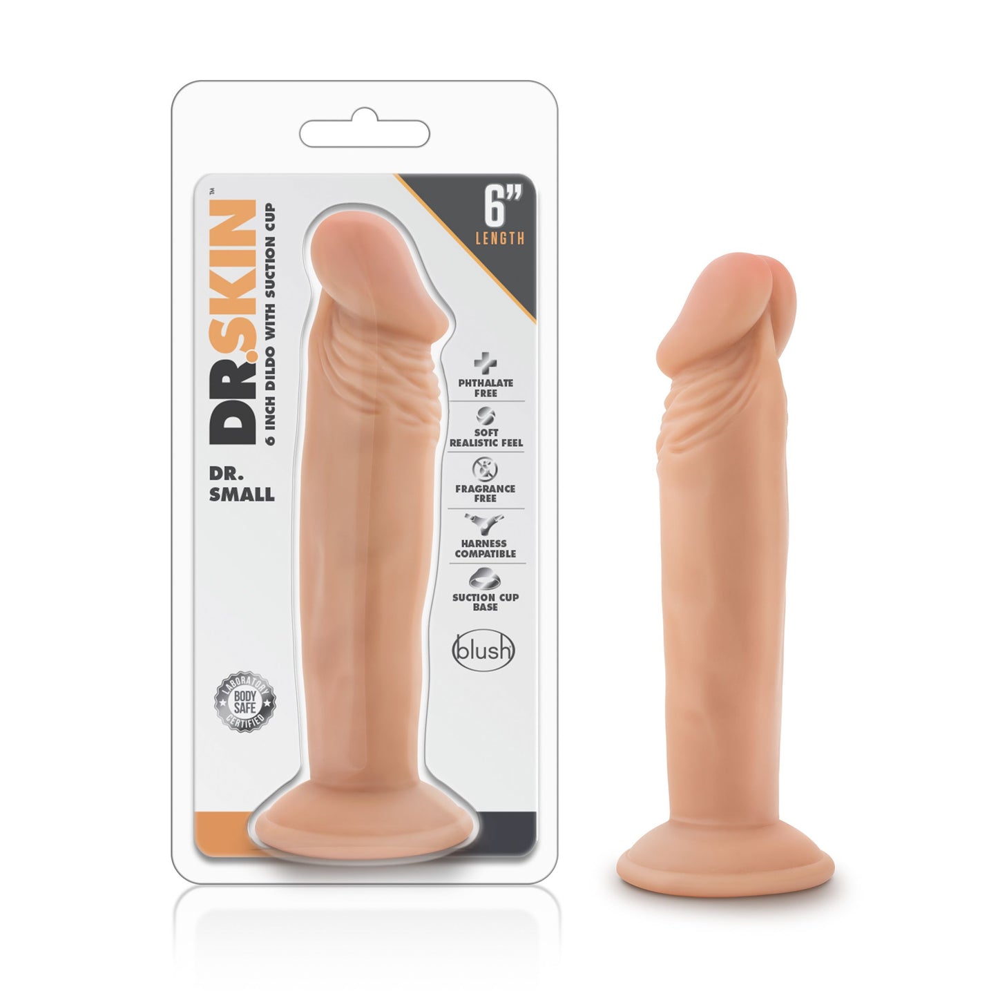 Dr. Skin - Dr. Small Dildo With Suction Cup 6.5'' - Vanilla