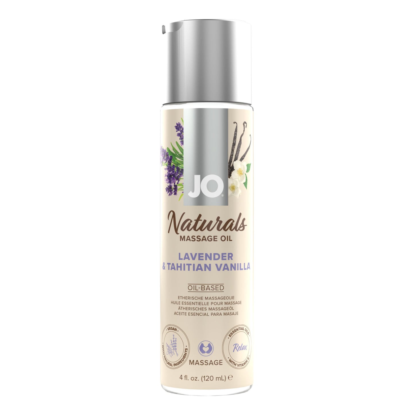 System JO - Naturals Massage Oil Lavender And Tahitian Vanilla - 120 ml