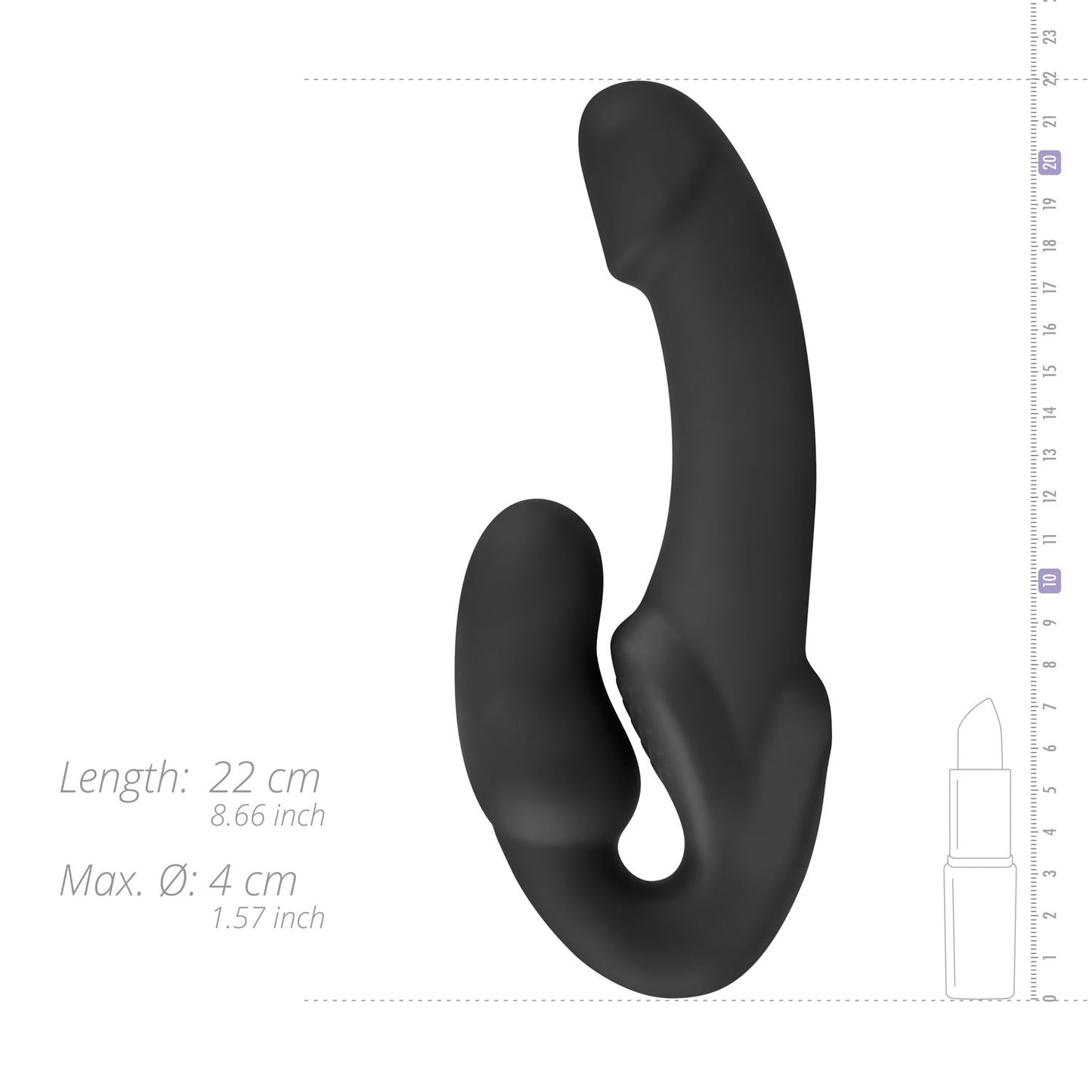 Morgan Strapless Strap-On Dildo | No-Parts