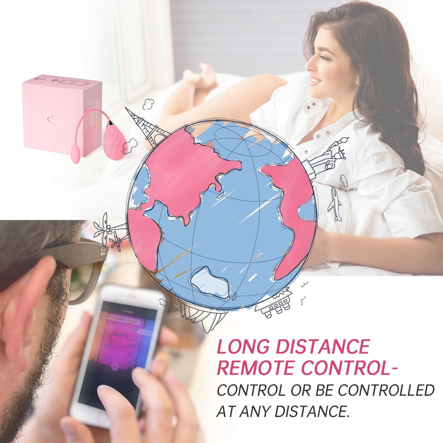 Magic Sundae App-Controlled Vibrating Egg - Pink