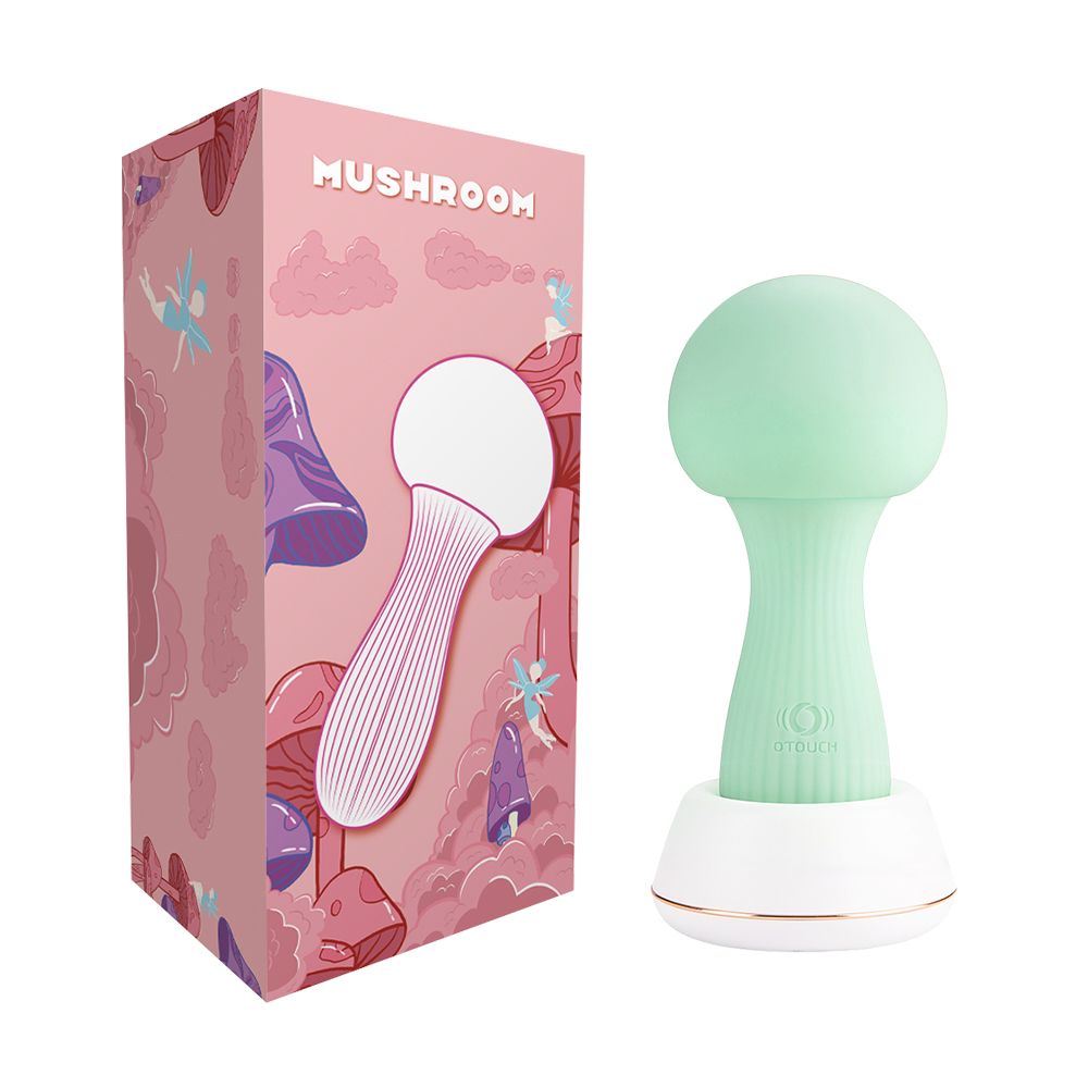 Mushroom Silicone Wand Vibrator Teal | Otouch
