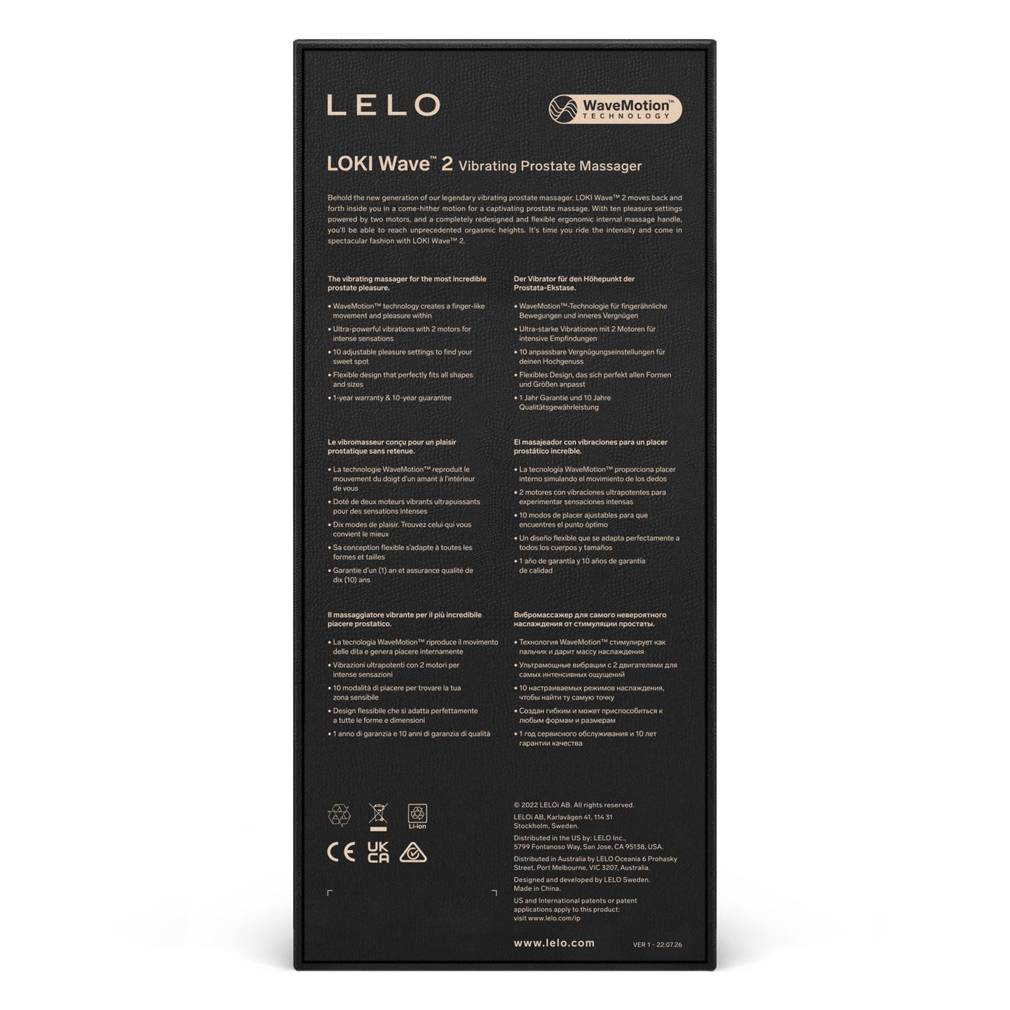 LELO - Loki Wave 2 Prostate Vibrator - Violet Dusk