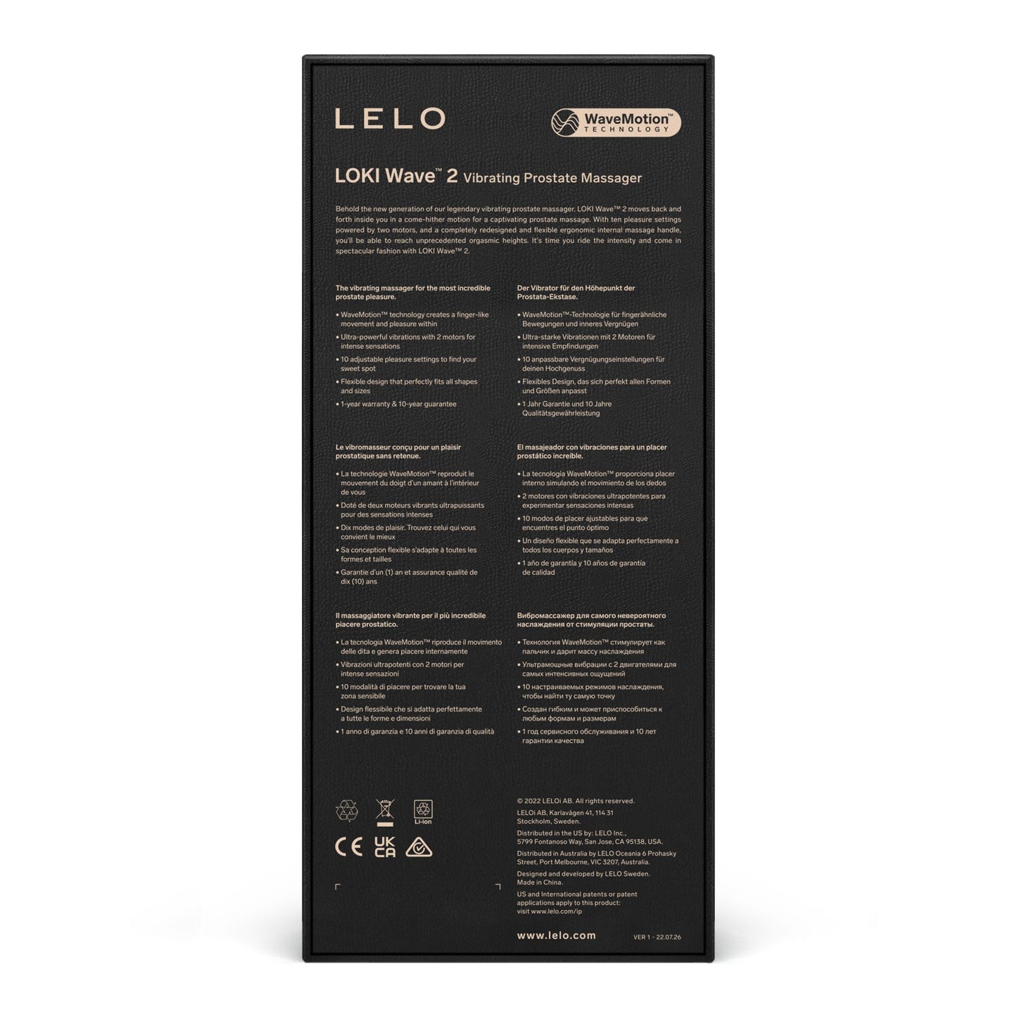 LELO - Loki Wave 2 Prostate Vibrator - Base Blue