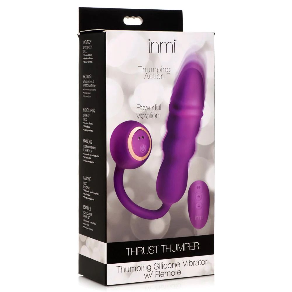 Thru Thumper Thrusting Silicone Vibrator w/ Remote | Inmi