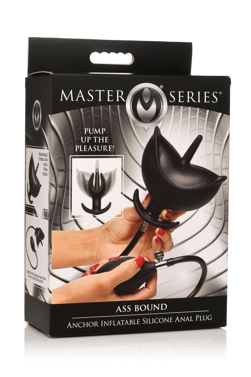 Inflatable Silicone Anal Plug - Black