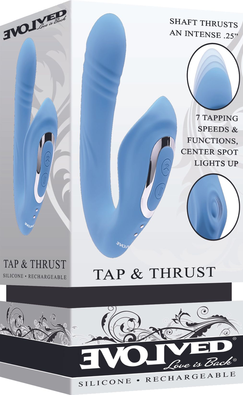 Evolved - Tap and Trust Vibrator - Light Blue