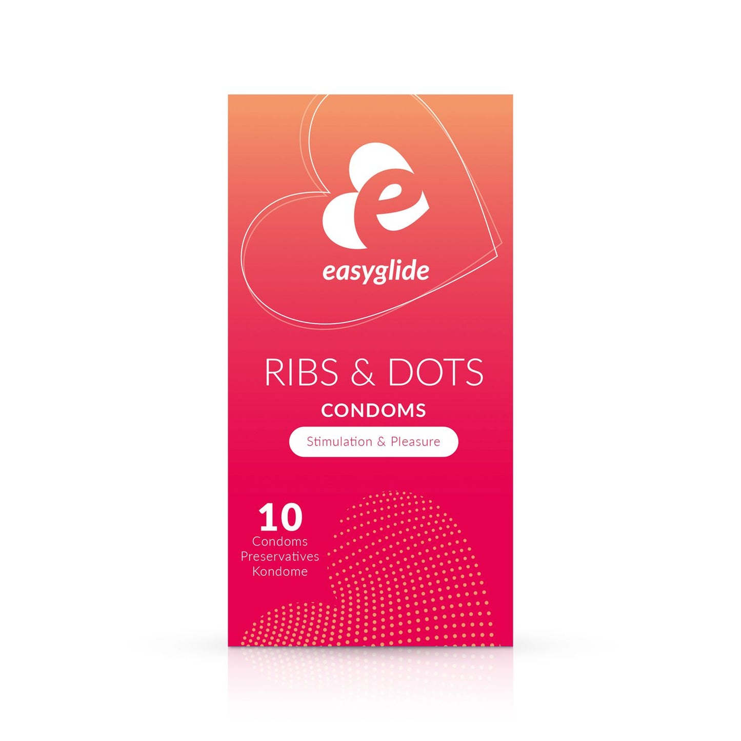 EasyGlide Ribs and Dots Condoms 10 pieces lubricant
