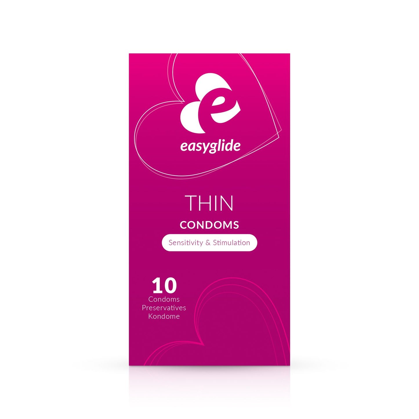 EasyGlide Extra Thin Condoms 10 pieces lubricant