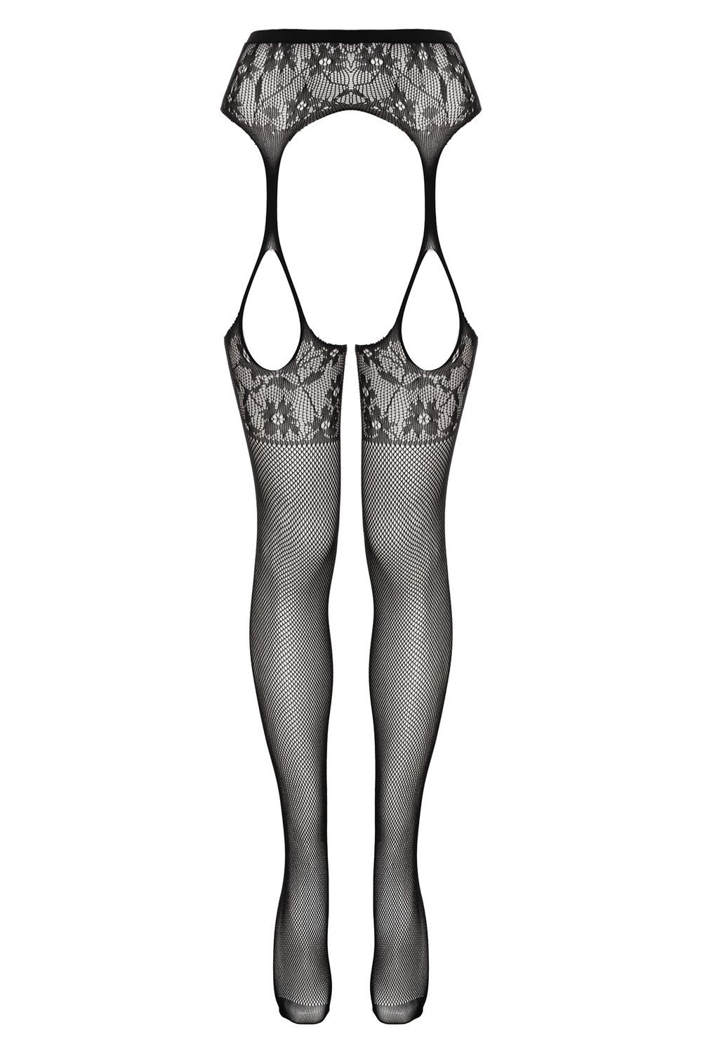 Christine - Suspender pantyhose Sulita - Black