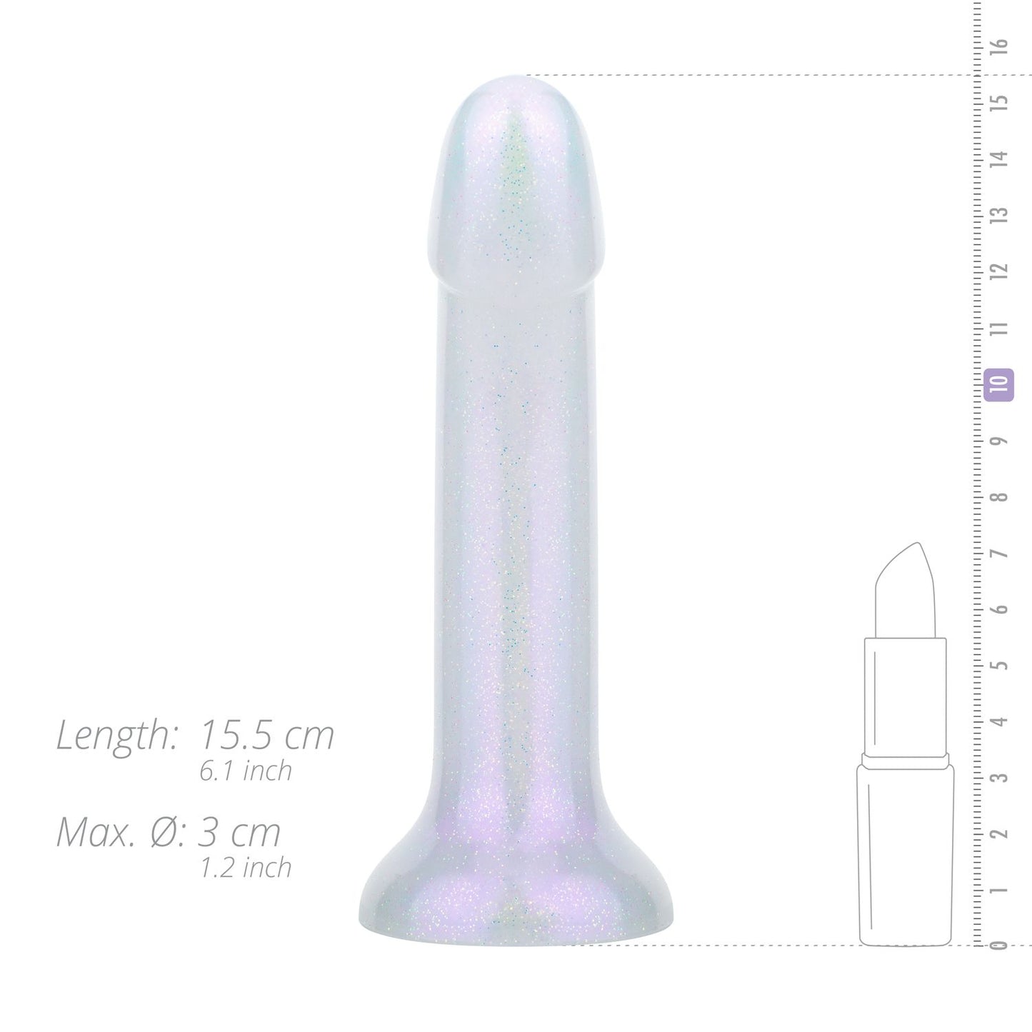 Mermaid Glitter Dildo 5.9 Inch (15 cm) | EasyToys