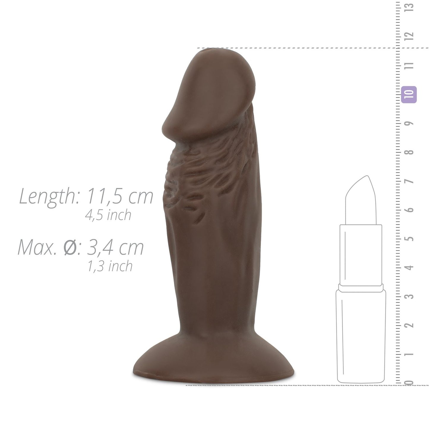 Charlie Realistic Dildo with Suction Cup 4.5 Inch (11.5 cm) | Real Fantasy