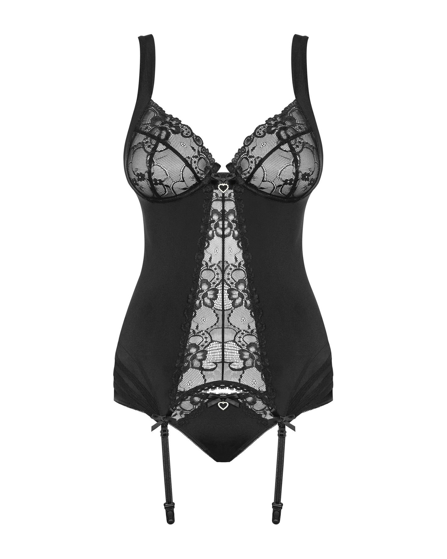 Obsessive - Heartine Suspender Corset Set