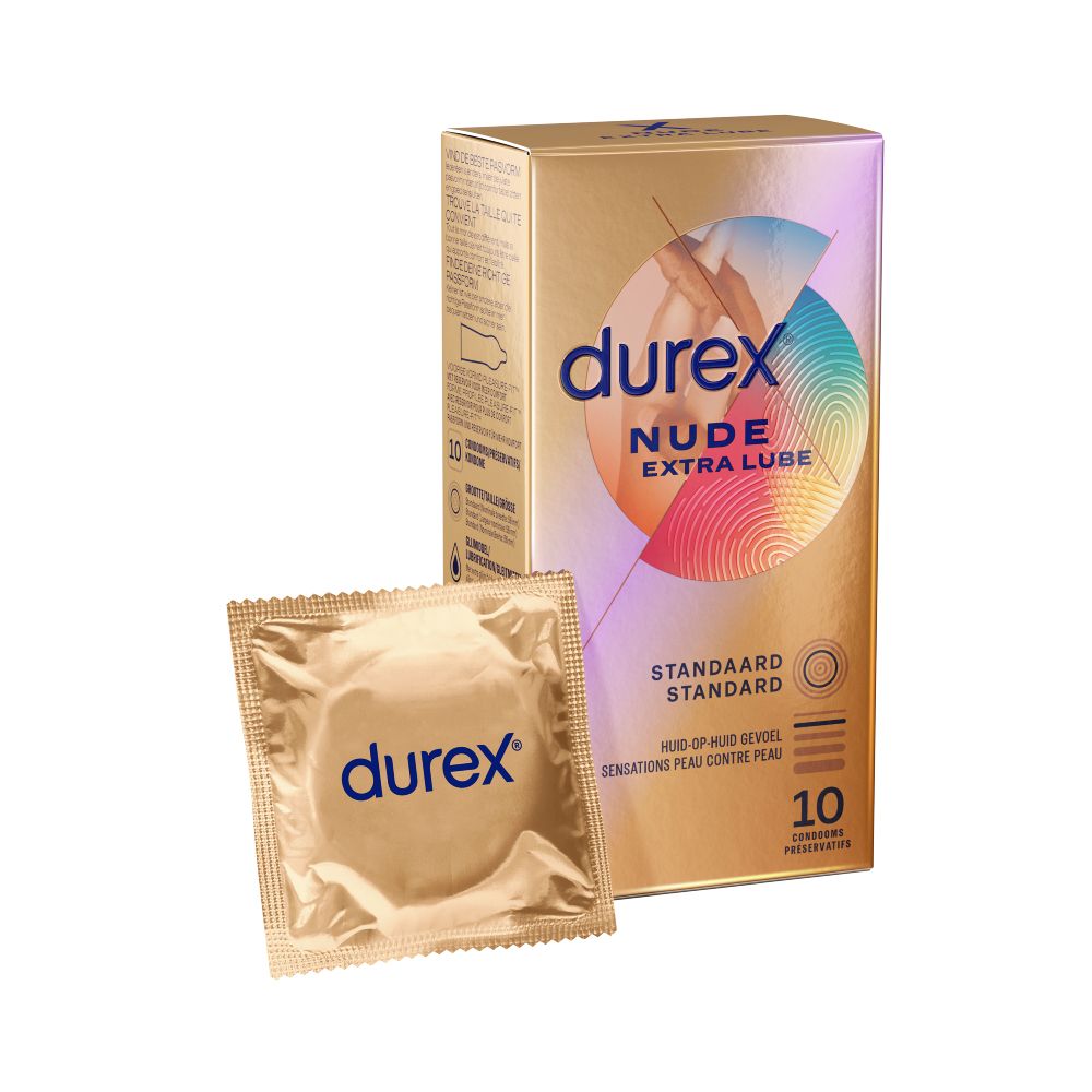 Durex Condoms Nude Extra Lubricant 10 pieces