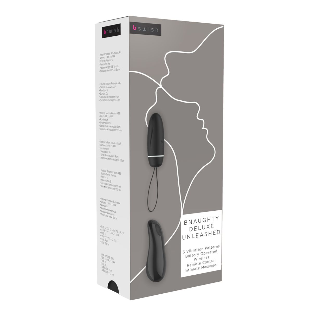 B Swish - bnaughty Deluxe Unleashed Vibrating Bullet Black