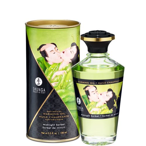 Shunga Aphrodisiac Warming Oil Midnight Sorbet 100 ml massage oil bottle