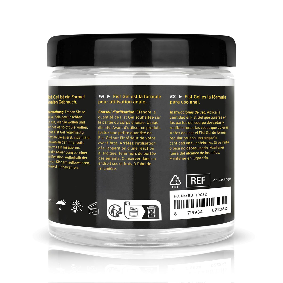 Transparent Fisting Gel non-sticky 500 ml | Buttr
